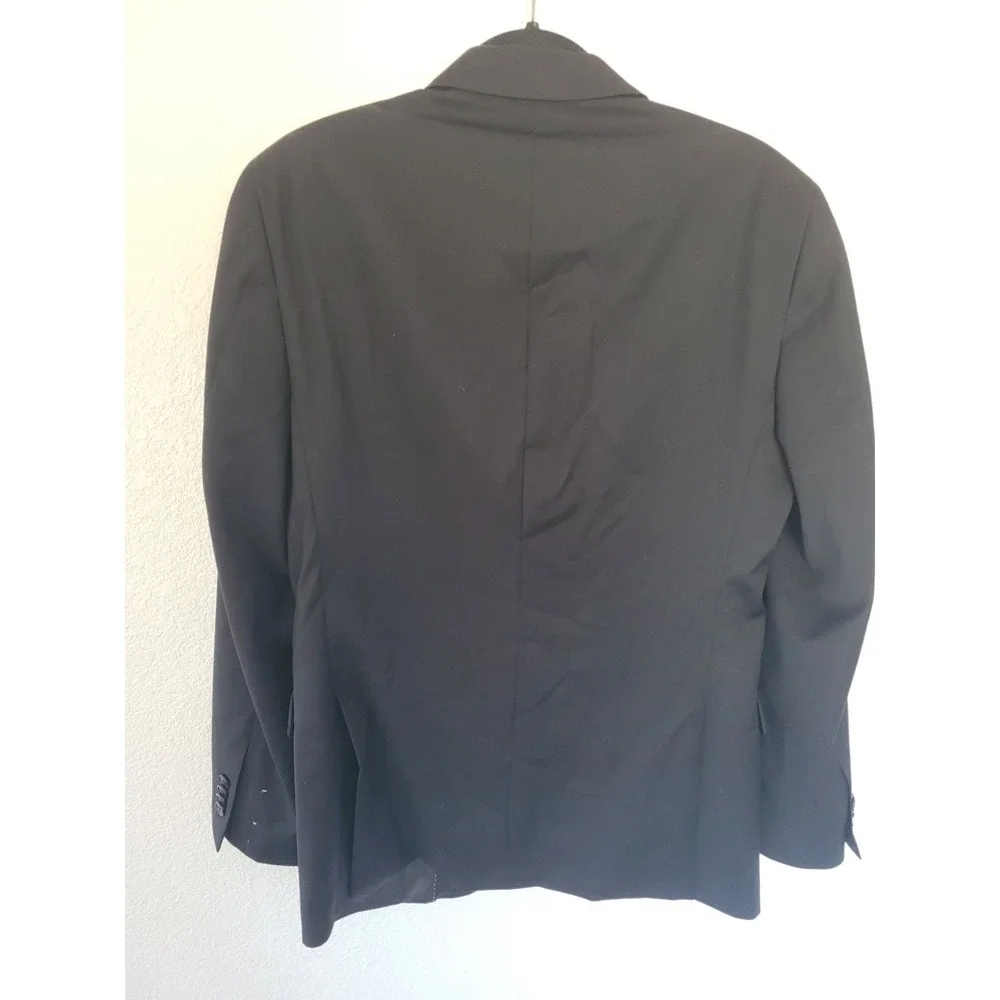 Tommy Hilfiger Mens 100% Soft Wool Suit‎ Jacket Blazer Black RN 47338 38R #11